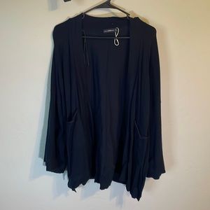 Dark navy blue kimono sleeve cardigan